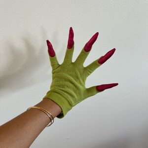 Halloween gloves with long fake nails